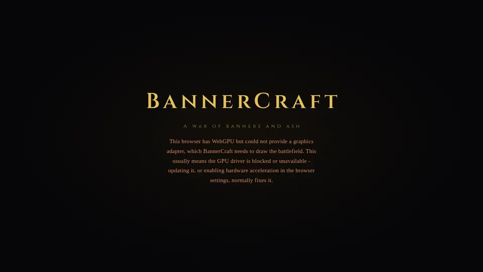 BannerCraft gameplay screenshot, a free action browser game made with AI