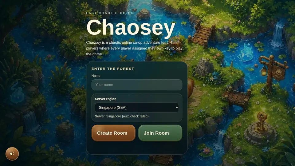 Chaosey gameplay screenshot, a free strategy browser game made with AI