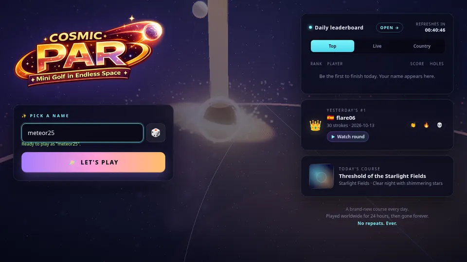Cosmic Par screenshot