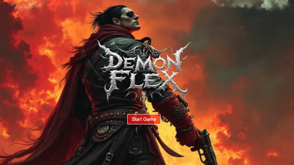 Demon Hunter gameplay screenshot, a free shooter browser game made with AI