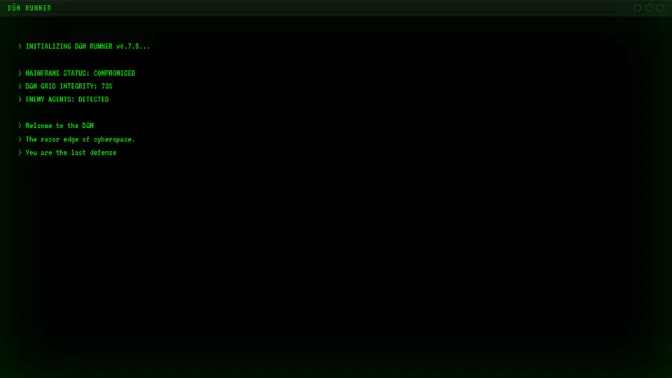 DUM Runner gameplay screenshot, a free shooter browser game made with AI