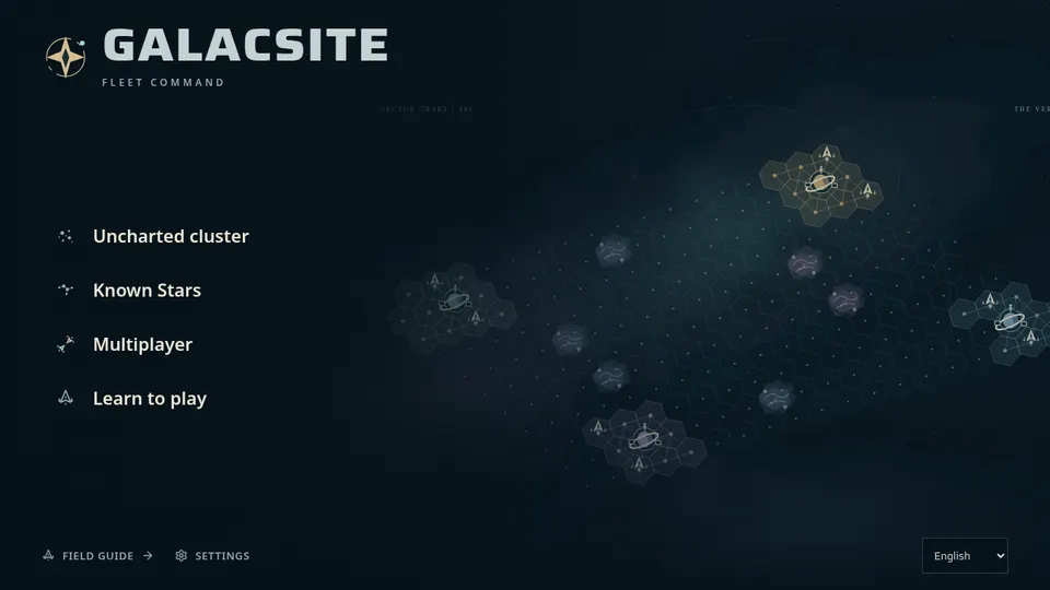 Galacsite gameplay screenshot, a free strategy browser game made with AI
