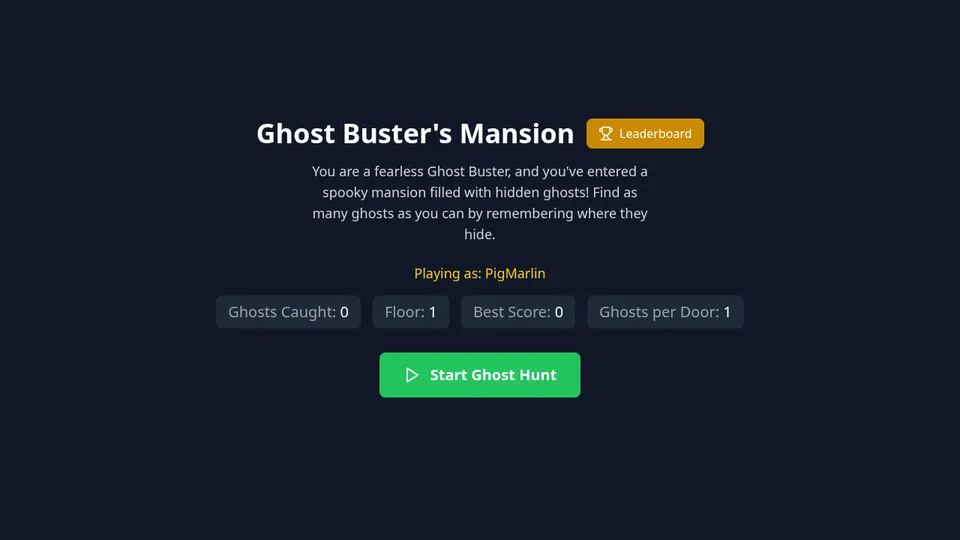 Ghost Buster Memory screenshot