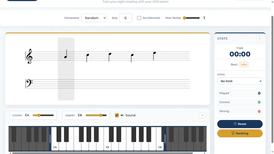 Music Ready gameplay screenshot, a free action browser game made with AI