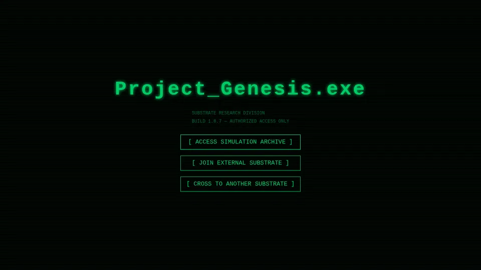 Project_GENESIS.exe screenshot