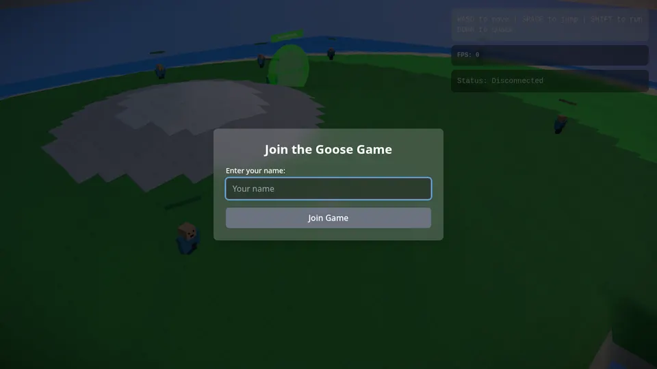 Quack gameplay screenshot, a free simulation browser game made with AI