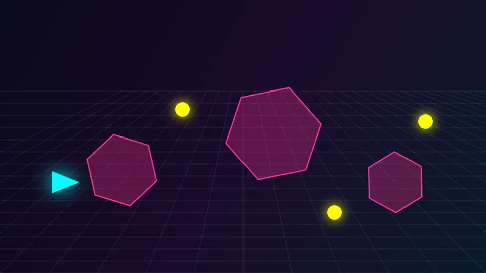 SHATTER DRIFT gameplay screenshot, a free action browser game made with AI