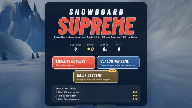 Snowboard Supreme screenshot