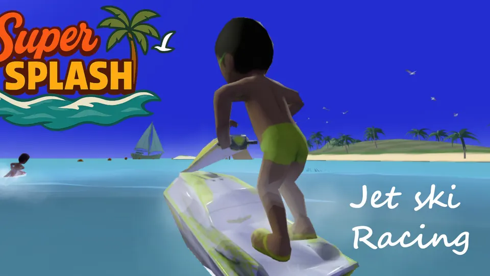 Super Splash gameplay screenshot, a free racing browser game made with AI