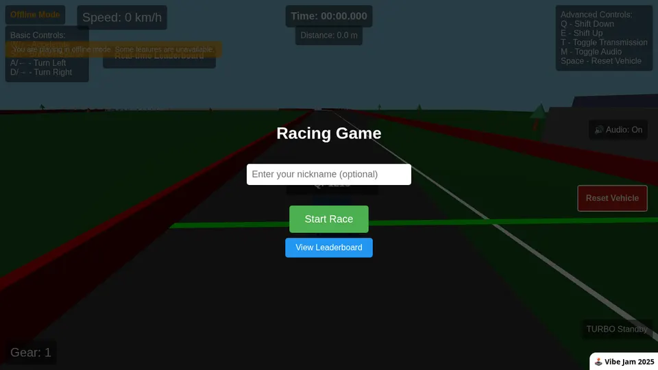 Three.js Racer screenshot